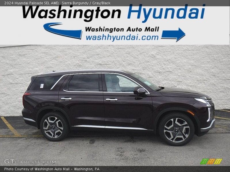 Sierra Burgundy / Gray/Black 2024 Hyundai Palisade SEL AWD