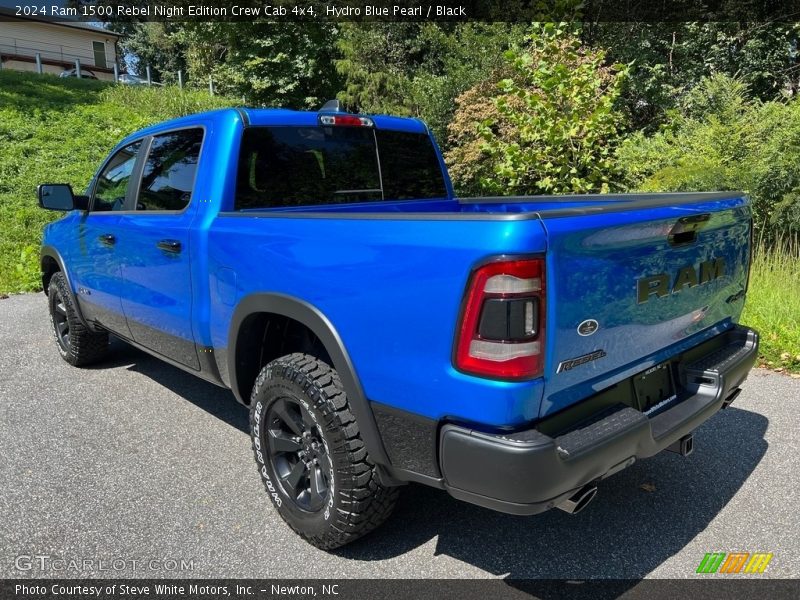 Hydro Blue Pearl / Black 2024 Ram 1500 Rebel Night Edition Crew Cab 4x4