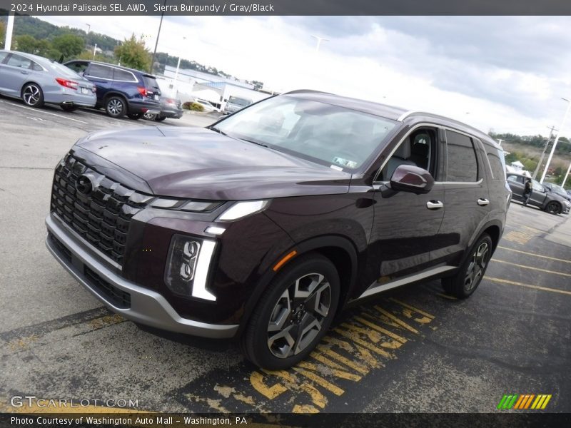 Sierra Burgundy / Gray/Black 2024 Hyundai Palisade SEL AWD