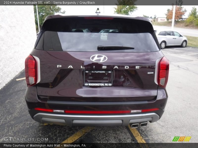 Sierra Burgundy / Gray/Black 2024 Hyundai Palisade SEL AWD