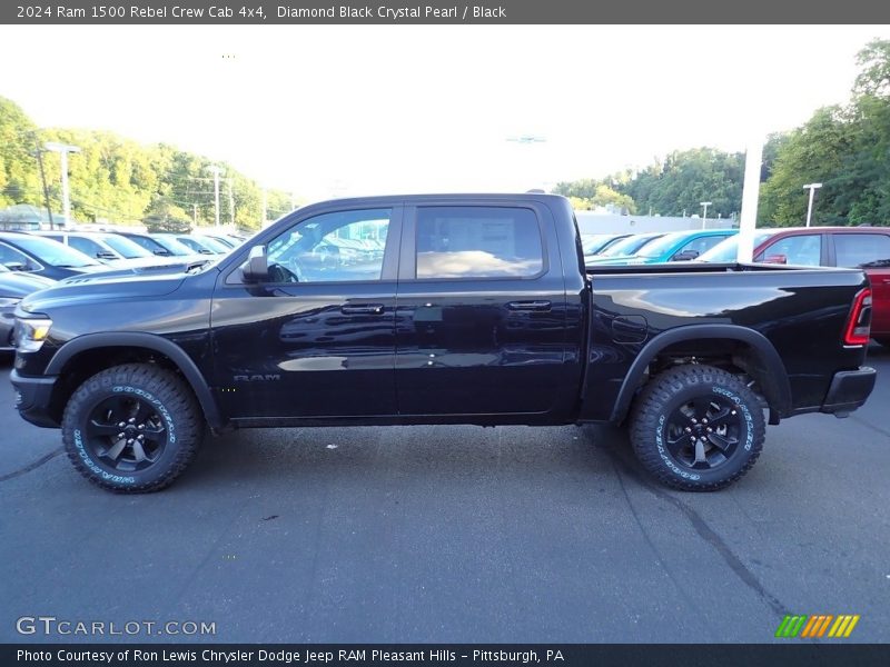 Diamond Black Crystal Pearl / Black 2024 Ram 1500 Rebel Crew Cab 4x4
