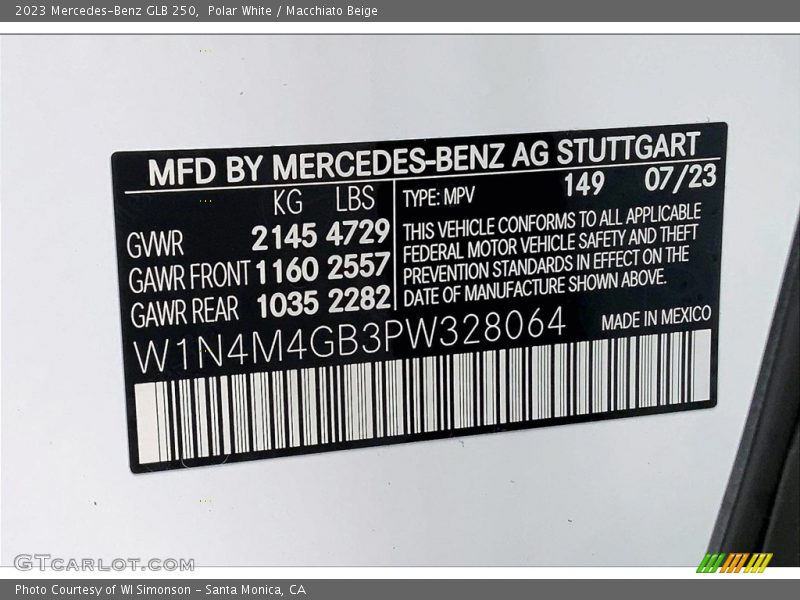 Polar White / Macchiato Beige 2023 Mercedes-Benz GLB 250