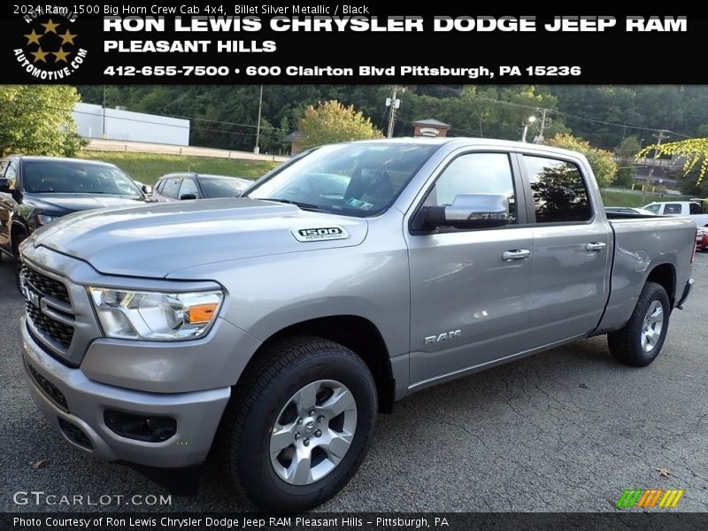 Billet Silver Metallic / Black 2024 Ram 1500 Big Horn Crew Cab 4x4