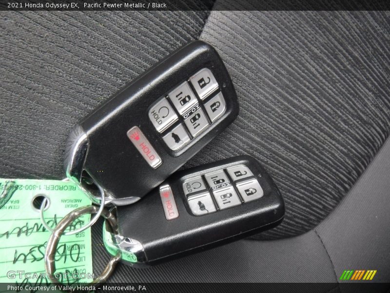 Pacific Pewter Metallic / Black 2021 Honda Odyssey EX