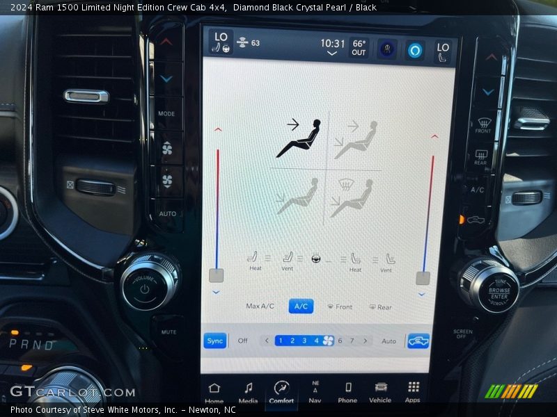 Controls of 2024 1500 Limited Night Edition Crew Cab 4x4