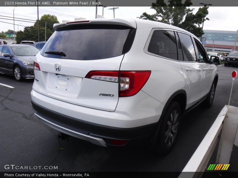 Platinum White Pearl / Black 2020 Honda Pilot EX AWD