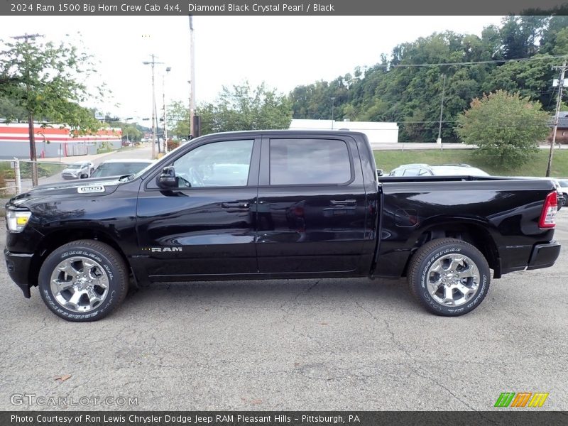 Diamond Black Crystal Pearl / Black 2024 Ram 1500 Big Horn Crew Cab 4x4