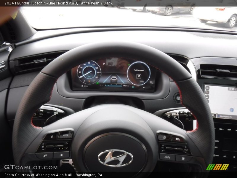 White Pearl / Black 2024 Hyundai Tucson N-Line Hybrid AWD
