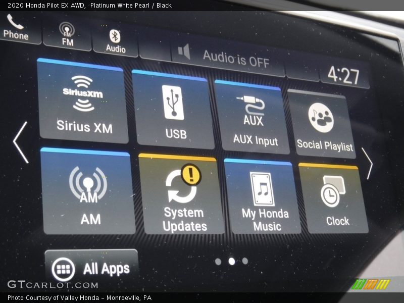 Controls of 2020 Pilot EX AWD