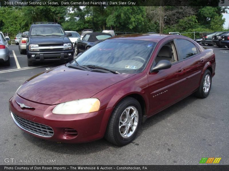 Dark Garnet Red Pearlcoat / Dark Slate Gray 2001 Chrysler Sebring LX Sedan