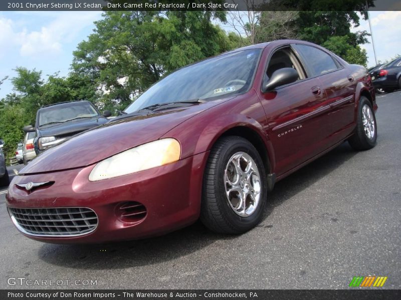 Dark Garnet Red Pearlcoat / Dark Slate Gray 2001 Chrysler Sebring LX Sedan
