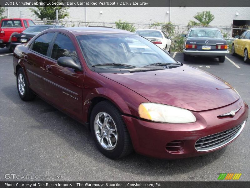 Dark Garnet Red Pearlcoat / Dark Slate Gray 2001 Chrysler Sebring LX Sedan