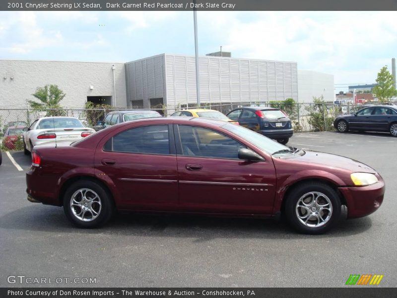 Dark Garnet Red Pearlcoat / Dark Slate Gray 2001 Chrysler Sebring LX Sedan