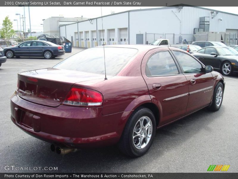 Dark Garnet Red Pearlcoat / Dark Slate Gray 2001 Chrysler Sebring LX Sedan