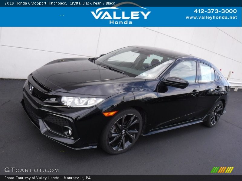 Crystal Black Pearl / Black 2019 Honda Civic Sport Hatchback