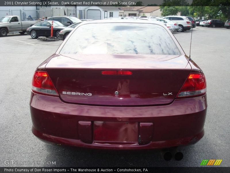 Dark Garnet Red Pearlcoat / Dark Slate Gray 2001 Chrysler Sebring LX Sedan