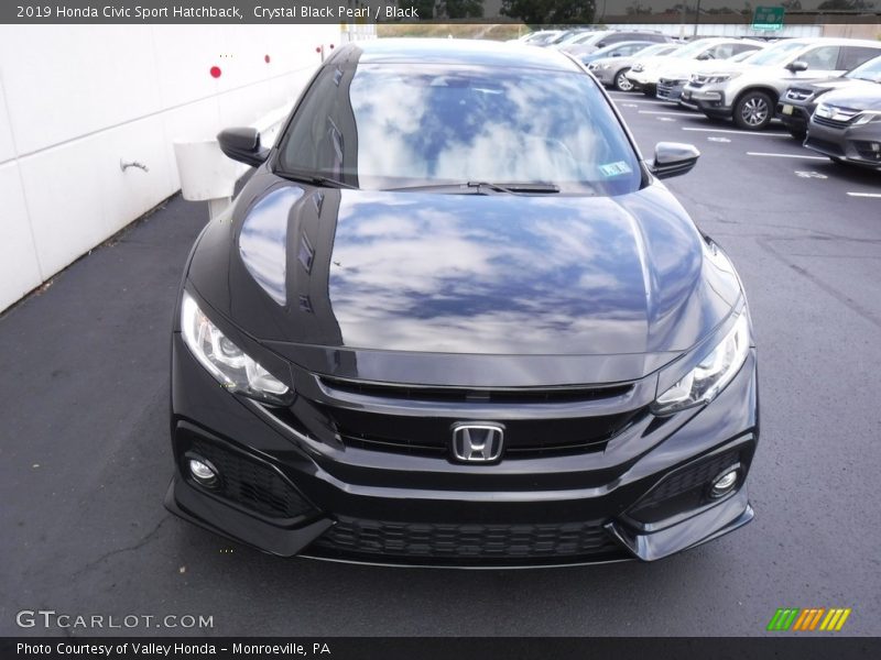 Crystal Black Pearl / Black 2019 Honda Civic Sport Hatchback