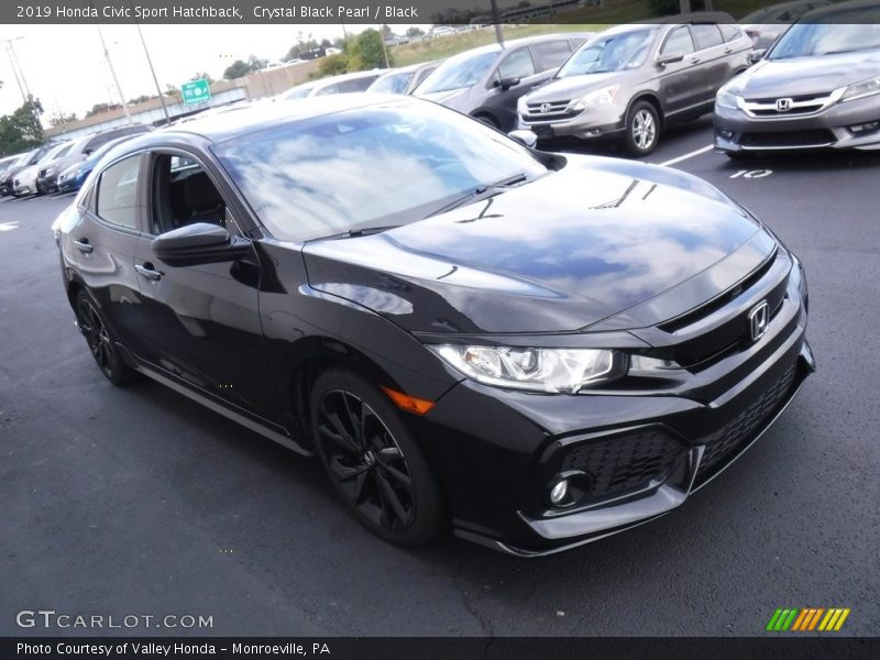 Crystal Black Pearl / Black 2019 Honda Civic Sport Hatchback