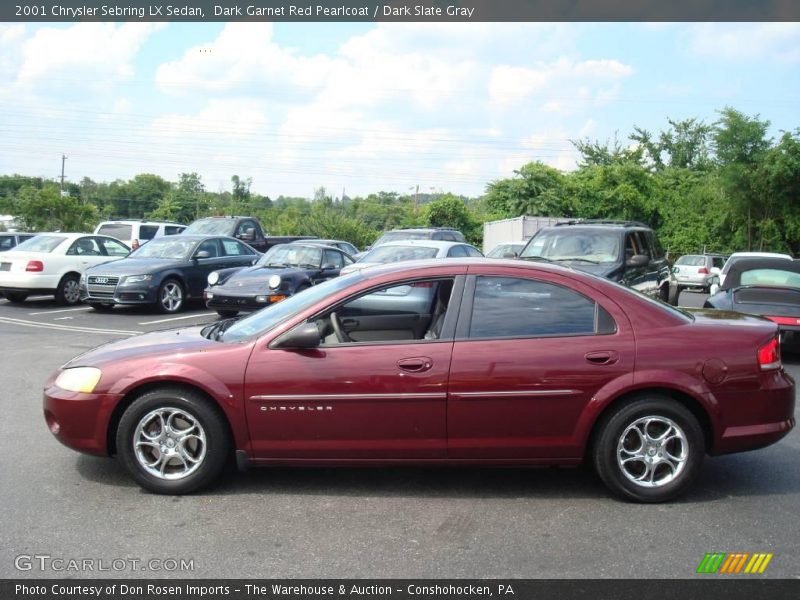 Dark Garnet Red Pearlcoat / Dark Slate Gray 2001 Chrysler Sebring LX Sedan