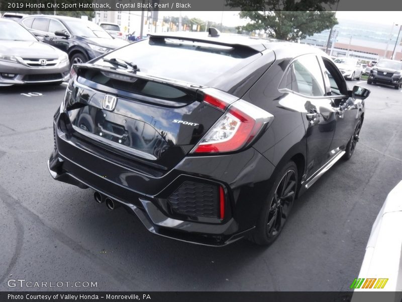 Crystal Black Pearl / Black 2019 Honda Civic Sport Hatchback