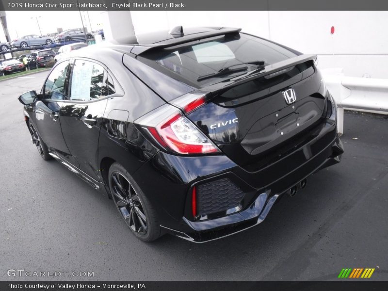 Crystal Black Pearl / Black 2019 Honda Civic Sport Hatchback