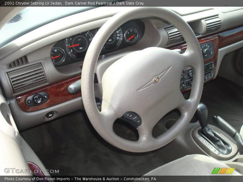 Dark Garnet Red Pearlcoat / Dark Slate Gray 2001 Chrysler Sebring LX Sedan