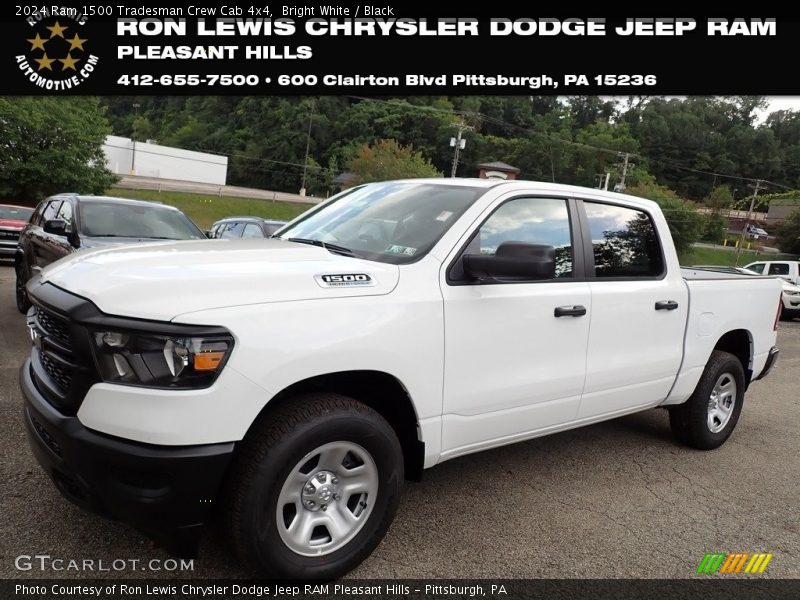 Bright White / Black 2024 Ram 1500 Tradesman Crew Cab 4x4