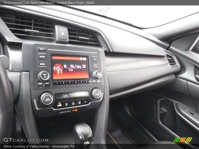 Crystal Black Pearl / Black 2019 Honda Civic Sport Hatchback