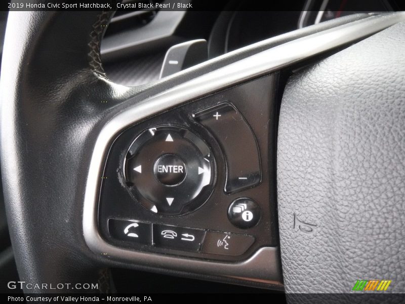 Crystal Black Pearl / Black 2019 Honda Civic Sport Hatchback