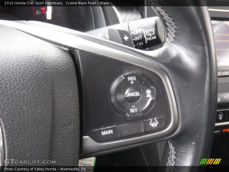 Crystal Black Pearl / Black 2019 Honda Civic Sport Hatchback