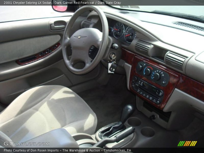 Dark Garnet Red Pearlcoat / Dark Slate Gray 2001 Chrysler Sebring LX Sedan