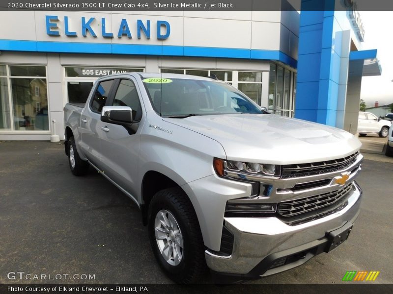 Silver Ice Metallic / Jet Black 2020 Chevrolet Silverado 1500 LT Crew Cab 4x4