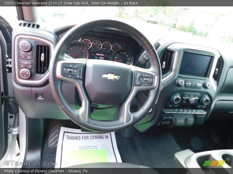 Silver Ice Metallic / Jet Black 2020 Chevrolet Silverado 1500 LT Crew Cab 4x4