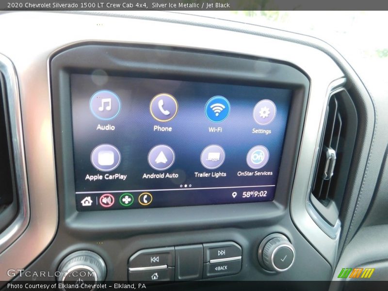 Silver Ice Metallic / Jet Black 2020 Chevrolet Silverado 1500 LT Crew Cab 4x4