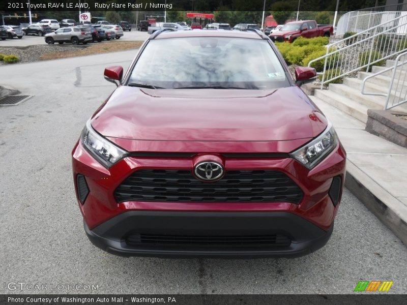 Ruby Flare Pearl / Nutmeg 2021 Toyota RAV4 LE AWD