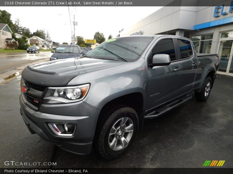 Satin Steel Metallic / Jet Black 2018 Chevrolet Colorado Z71 Crew Cab 4x4