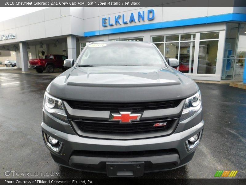 Satin Steel Metallic / Jet Black 2018 Chevrolet Colorado Z71 Crew Cab 4x4
