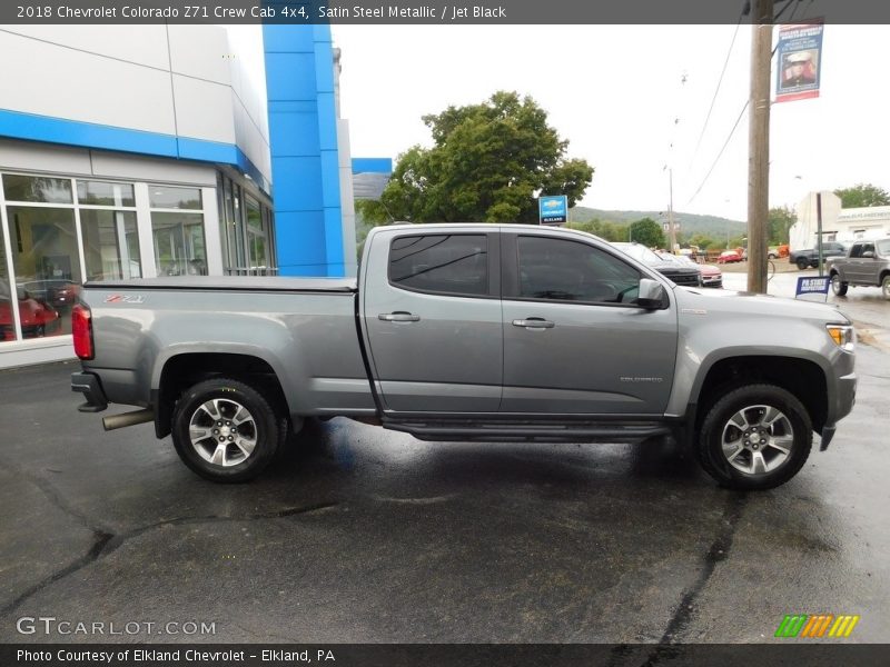 Satin Steel Metallic / Jet Black 2018 Chevrolet Colorado Z71 Crew Cab 4x4