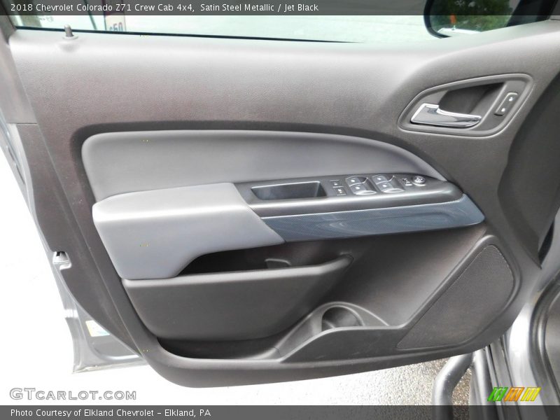 Satin Steel Metallic / Jet Black 2018 Chevrolet Colorado Z71 Crew Cab 4x4