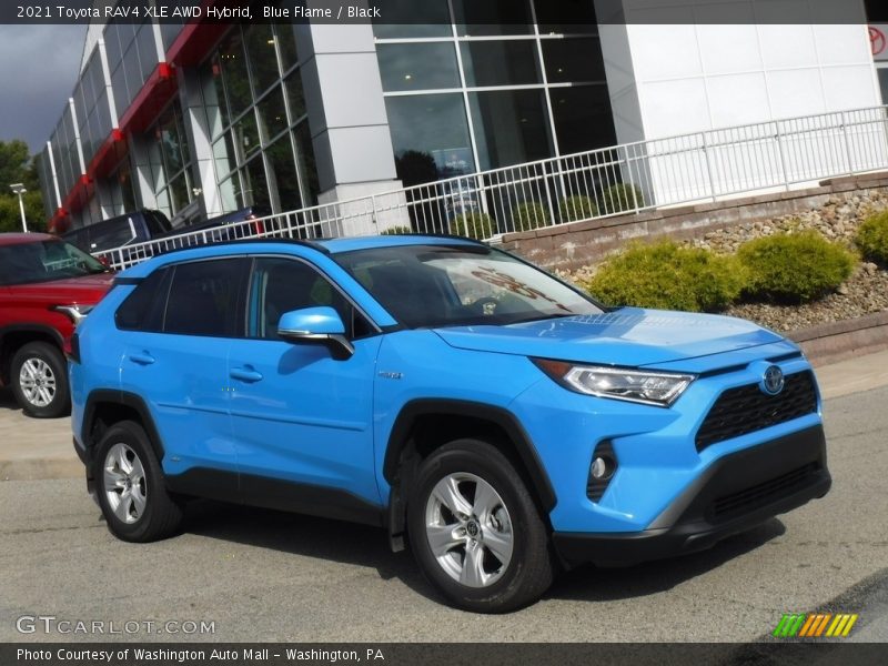 Front 3/4 View of 2021 RAV4 XLE AWD Hybrid