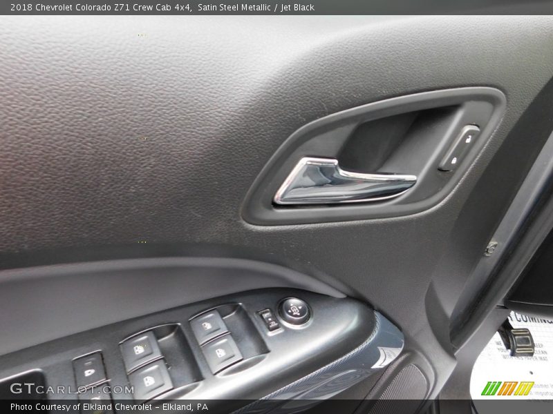 Satin Steel Metallic / Jet Black 2018 Chevrolet Colorado Z71 Crew Cab 4x4