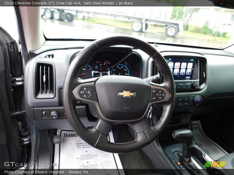Satin Steel Metallic / Jet Black 2018 Chevrolet Colorado Z71 Crew Cab 4x4