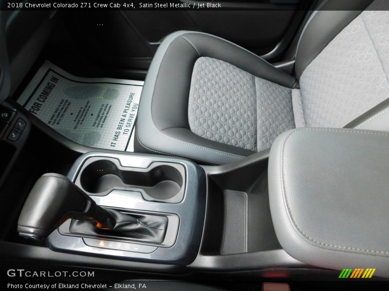 Satin Steel Metallic / Jet Black 2018 Chevrolet Colorado Z71 Crew Cab 4x4