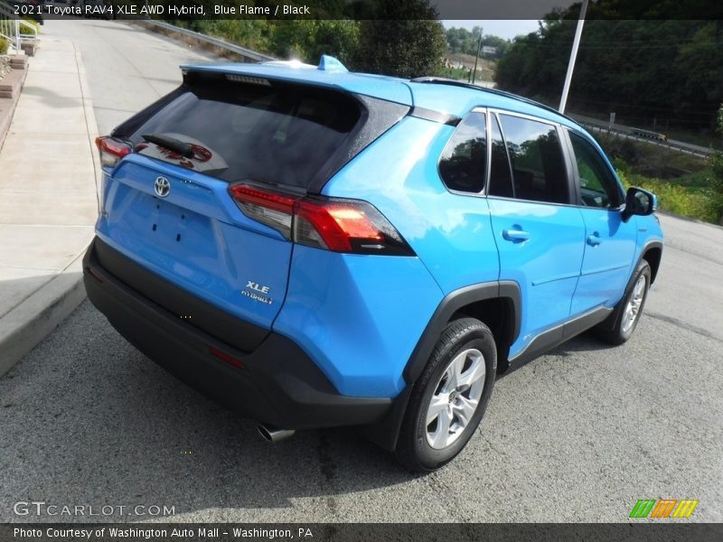 Blue Flame / Black 2021 Toyota RAV4 XLE AWD Hybrid
