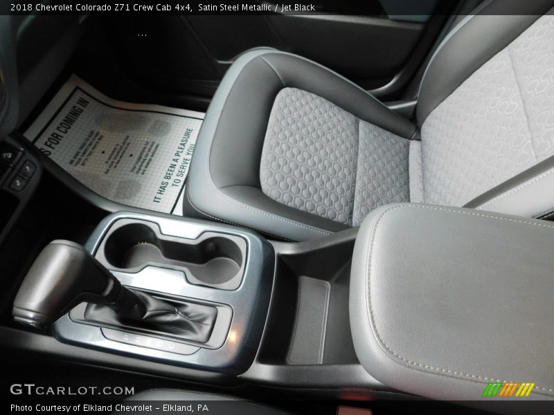 Satin Steel Metallic / Jet Black 2018 Chevrolet Colorado Z71 Crew Cab 4x4