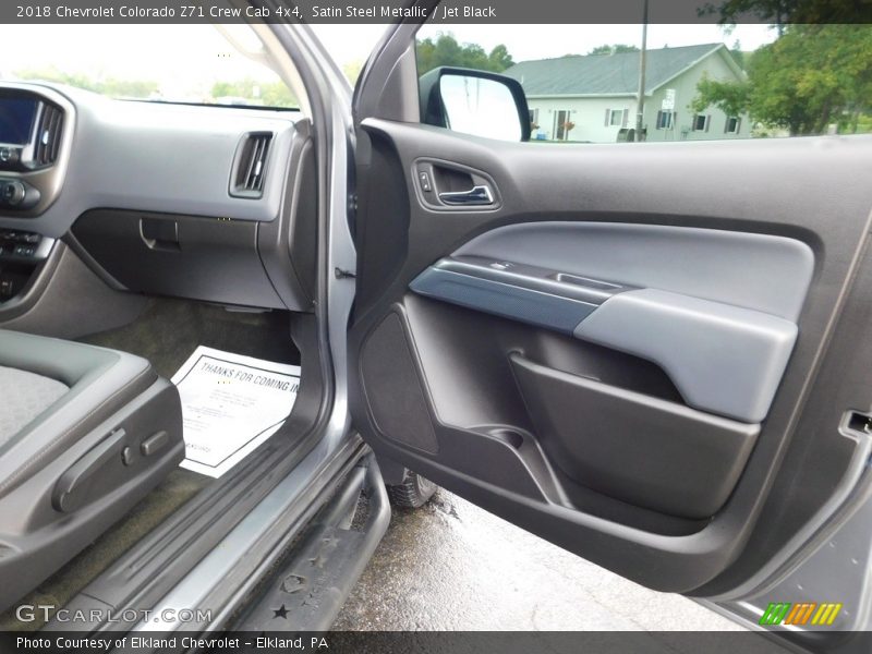 Satin Steel Metallic / Jet Black 2018 Chevrolet Colorado Z71 Crew Cab 4x4