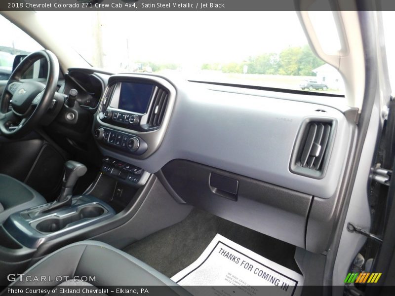 Satin Steel Metallic / Jet Black 2018 Chevrolet Colorado Z71 Crew Cab 4x4