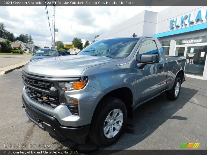 Sterling Gray Metallic / Jet Black 2024 Chevrolet Silverado 1500 WT Regular Cab 4x4