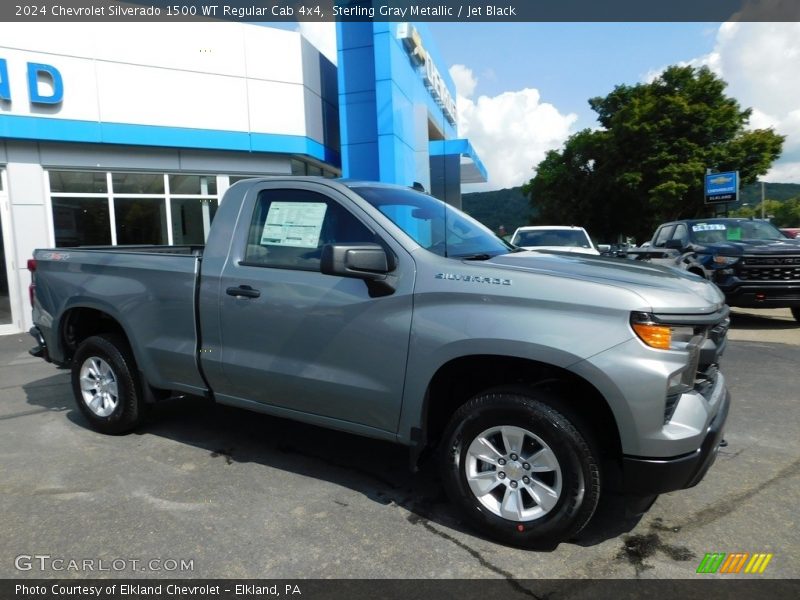 Sterling Gray Metallic / Jet Black 2024 Chevrolet Silverado 1500 WT Regular Cab 4x4