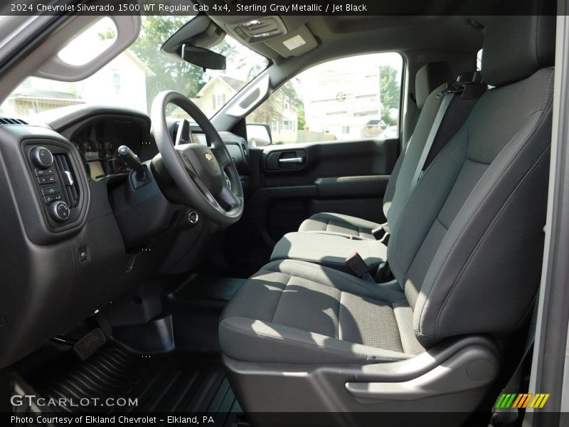 Sterling Gray Metallic / Jet Black 2024 Chevrolet Silverado 1500 WT Regular Cab 4x4